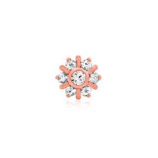 Junipurr Jewelry Radiant 7 Gem CZ Cluster - 14k Gold Threadless End