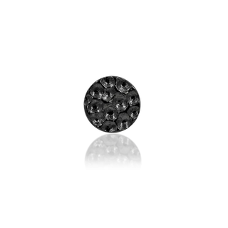 Junipurr Jewelry Scene Hammered Disk - 14k Rhodium Black Gold Threadless End