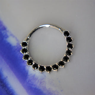 18K House Gold Styx - Premium Black Spinel White Gold Ring