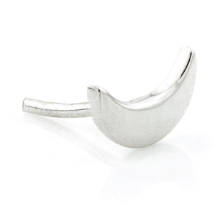 White Gold Moon earring piercing jewellery for ears