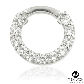 White gold tiny piercing ring