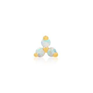 Junipurr Jewelry Trinity Opal - 14k Gold Threadless End