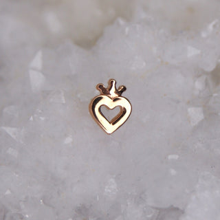 junipurr jewellery jewelry cladagh heart with crown 14k yellow rose white threadless push fit 