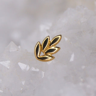 junipurr jewellery floral botanic leaf threadless push fit attachment
