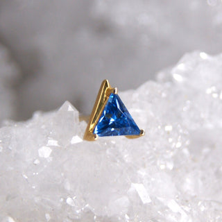 junipurr jewellery blue jewelry cz swarovski 14k white gold triangle attachment threadless push fit jewelry yellow gold