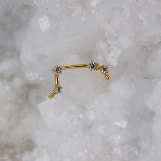 Tish Lyon - TL - 14CT SOLID GOLD THREADLESS JEWELLED ZODIAC CONSTELLATION PIN ATTACHMENT