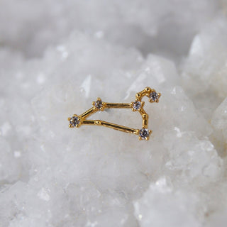 Tish Lyon - TL - 14CT SOLID GOLD THREADLESS JEWELLED ZODIAC CONSTELLATION PIN ATTACHMENT