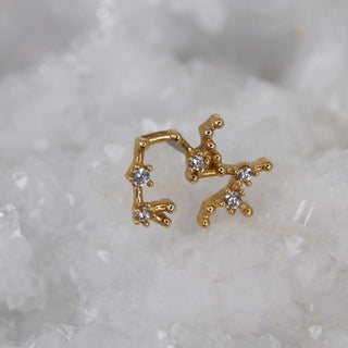 Tish Lyon - TL - 14CT SOLID GOLD THREADLESS JEWELLED ZODIAC CONSTELLATION PIN ATTACHMENT