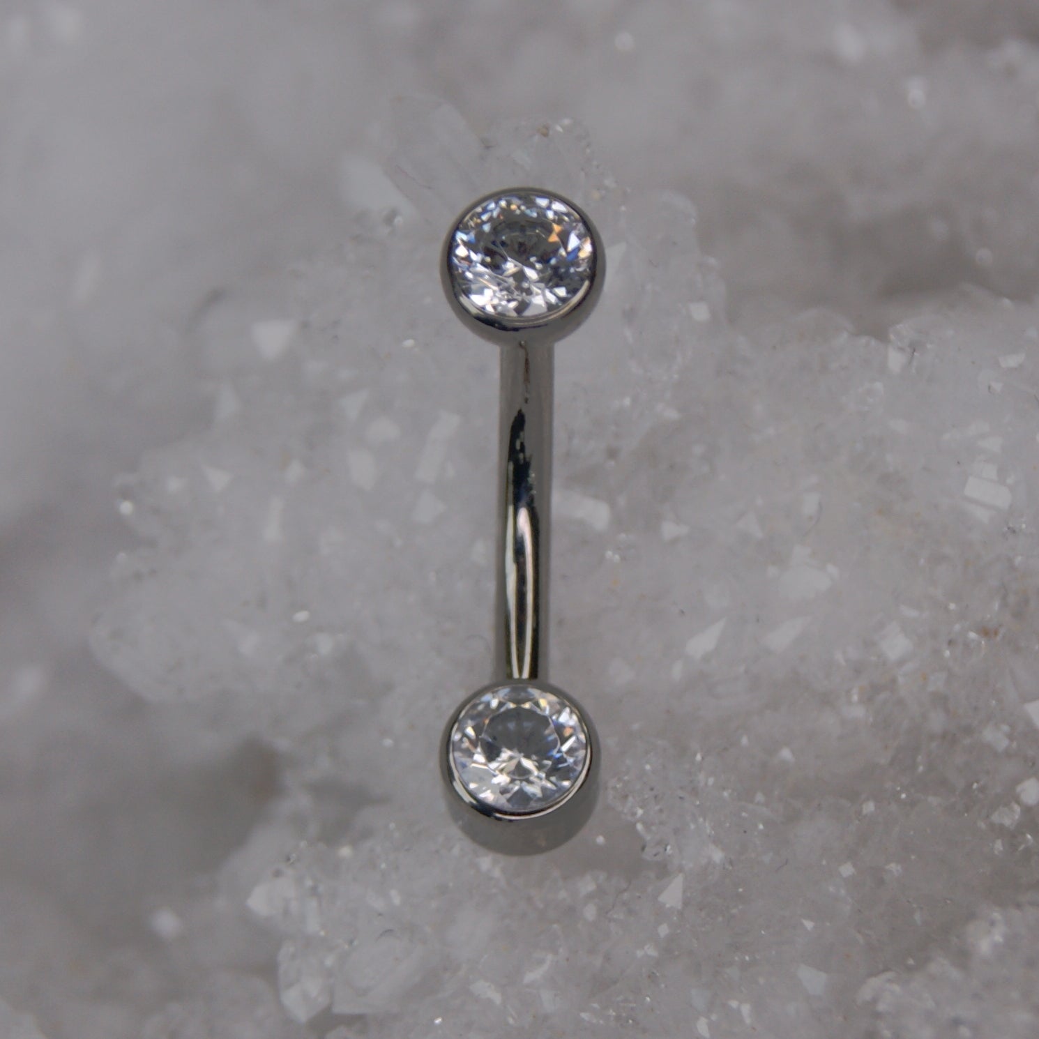 Double belly button piercing hot sale bar