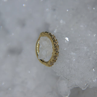 18k gold pave rook ring
