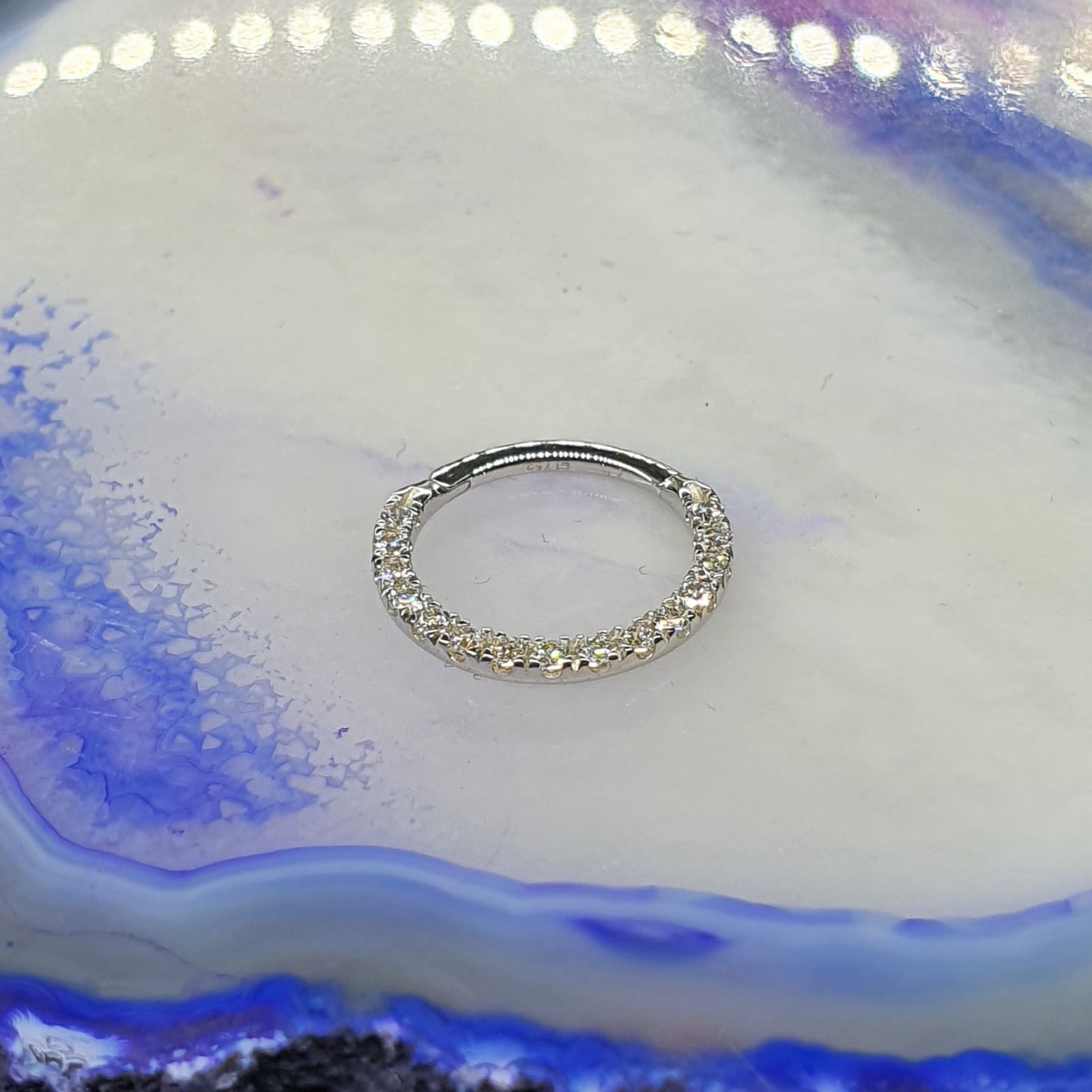 White gold sale daith ring