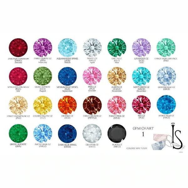 Industrial Strength Genuine Swarovski CZ Prong Set Threaded End Ocea