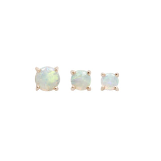 OPAL PRONG CABOCHON ROSE GOLD - THREADLESS END
