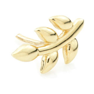 Gold Leaf earring piercing jewellery for ears