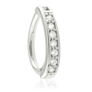 Tish Lyon - 14k Solid Gold Pavé Gem Hinge Rook Ring - Cardiff Piercing ...