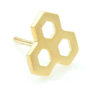 Tish Lyon - TL - 14ct Gold Honeycomb Threadless Attachment