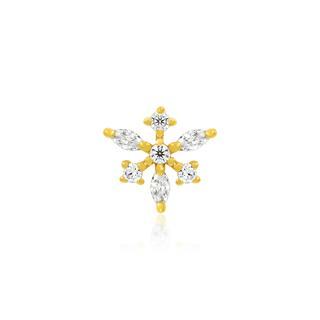 Junipurr Jewelry Gold Snowflake Anna - 14k Gold Threadless End