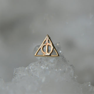 bvla deathly hallows 14k gold yellow cardiff piercing