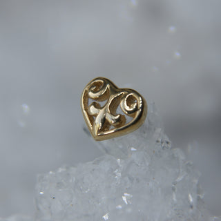 bvla flourish heart cardiff piercing 14k gold yellow