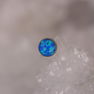 neometal opal fauxpal capri blue gem piercing jewellery attachment implant grade