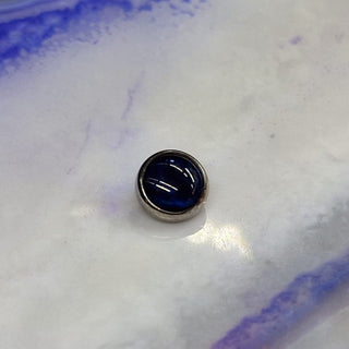 industrial strength blue paua shell natural stone threaded cabochon