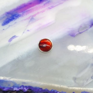 industrial strength red paua natural stone threaded cabochon