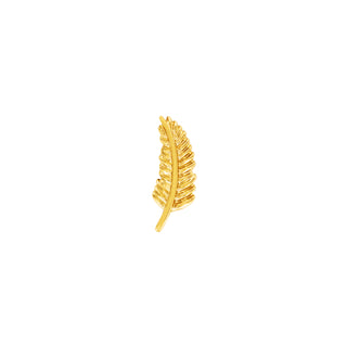 junipurr 14k yellow Gold Feather Quill decorative end JJ1379R YG