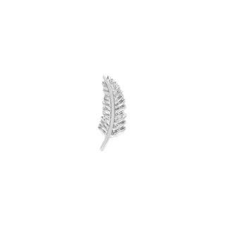 junipurr 14k white Gold Feather Quill decorative end JJ1379R WG