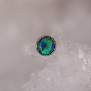 peacock opal fauxpal neometal blue green gem attachment body jewellery