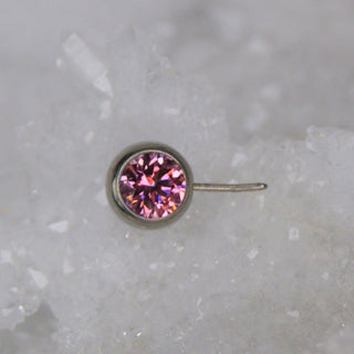 pink gem swarovski nipple piercing gem end attachment