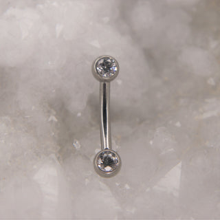 rook bar curved barbell with swarovski gems neometal implant grade cardiff