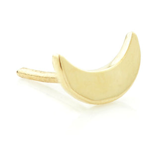 Yellow Gold Moon earring piercing jewellery for ears