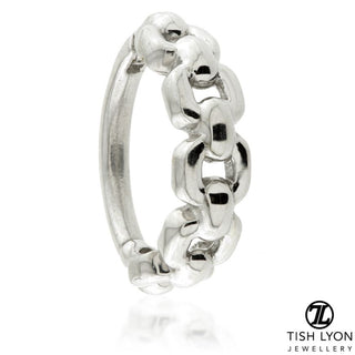 TL - GOLD CHAIN HINGE RING White